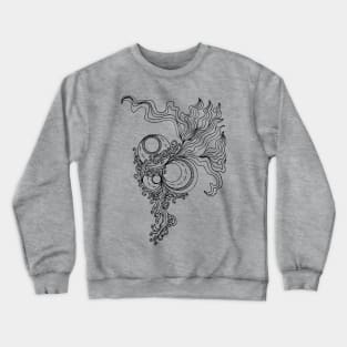 Triple Geometric Moon in Waves Crewneck Sweatshirt